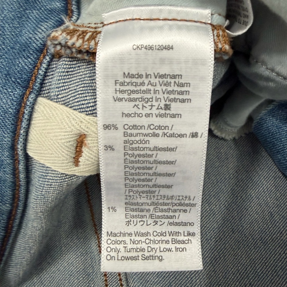 Madewell Mid-Rise Kick Out Jeans Size 30 Light Wash Raw Hem Ankle - Picture 13 of 15